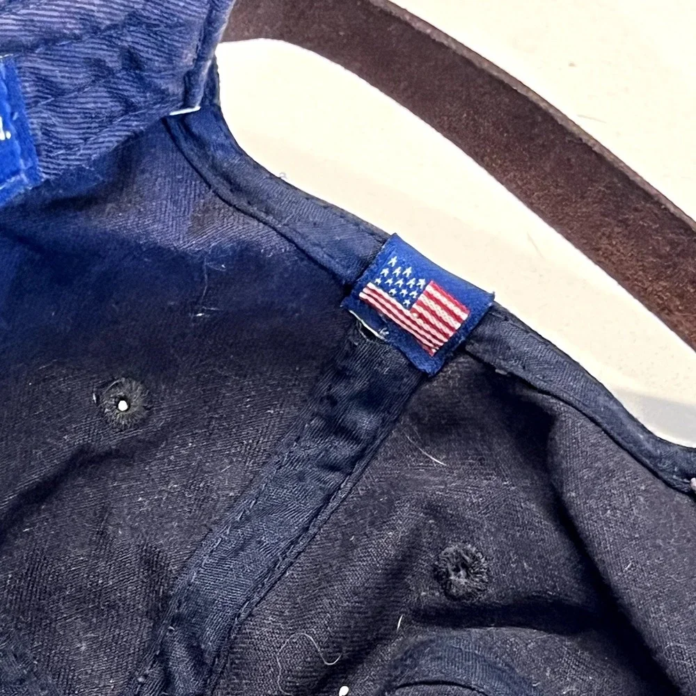 US Polo ASSN. Hat Cap Strap Back Leather Blue Red Cotton‎ Dad Embroidered Casual
